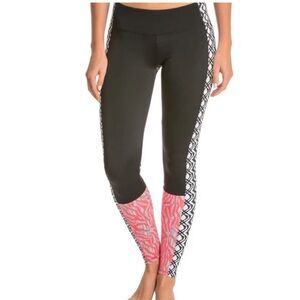 ONZIE - Diamond Color Block Leggings - Black & Pink 🖤🩷